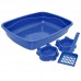 KITCAT BANDEJA HIGIÊNICA REDONDA SEM BORDA, 2 COMEDOUROS E PA HIGIÊNICA