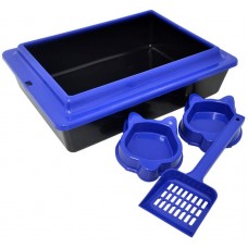 723-2 - KIT ALLCAT BANDEJA RETANGULAR PRETA COM BORDA COLORIDA 