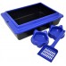 KIT ALLCAT BANDEJA RETANGULAR PRETA COM BORDA COLORIDA 