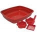 KITCAT BANDEJA HIGIÊNICA REDONDA SEM BORDA, 2 COMEDOUROS E PA HIGIÊNICA